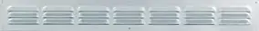 Grille d'aération aluminium Autogyre à persiennes avec moustiquaire brut 400 x 50 mm