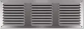 Grille d'aération aluminium Autogyre à persiennes avec moustiquaire brut 300 x 100 mm