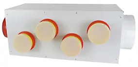 Caisson de répartition Autogyre Twin Air90 1 x ø160 mm, 1 x ø125 mm, 4 x ø80 mm