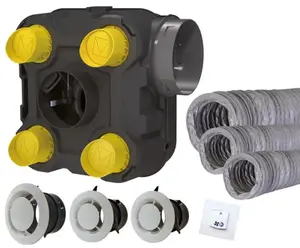 Kit VMC "Styl'air BC". VMC simple flux autoréglable + 3 gaines