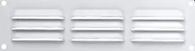 Grille d'aération aluminium Autogyre à persiennes avec moustiquaire blanche 180 x 50 mm