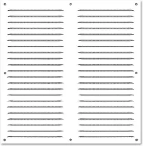 Grille d'aération aluminium Autogyre à persiennes avec moustiquaire blanche 250 x 250 mm
