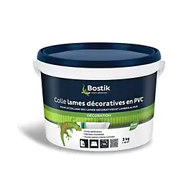 Colle lame décorative et lambris en PVC murale Bostik 3kg