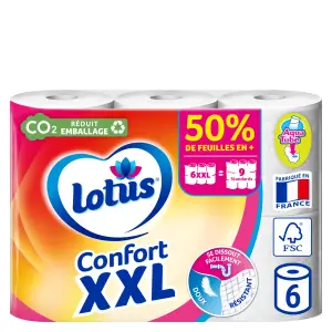 Papier toilette aquatube 2 épaisseurs blanc