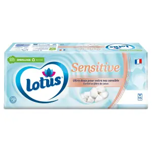 LOTUS Paquets de mouchoirs sensitive 15 paquets