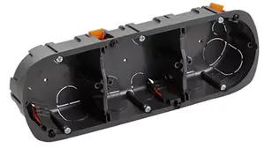 Boîte multi-matériaux 3 postes Ø 67 mm Prof. 40 mm