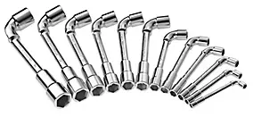 Clé à pipe débouchée forgée Facom 75.J12PB 12 pans x 6 pans métriques ø 20 mm, 12 pièces