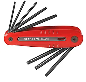 Canif clé male à tête sphérique Resistorx Facom - 8 pièces