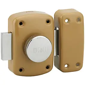 Verrou de sûreté à bouton Diall encastrement 40 mm, lot de 2