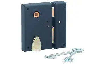Serrure à applique verticale pêne dormant 1/2 tour pour porte intérieure droite - 70x110 mm