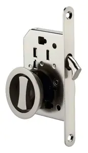 Serrure à encastrer pour porte coulissante axe 50 mm réversible