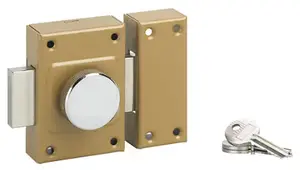 Verrou à bouton pour porte intérieure cylindre 21x40 mm