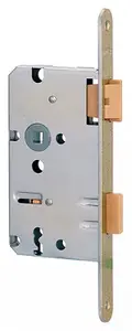 Serrure à encastrer de type Alsace pour porte intérieure gauche axe 55 mm en acier
