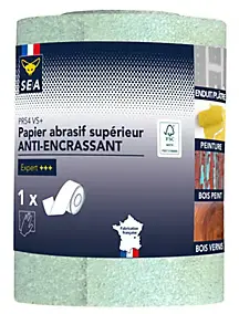 Feuille abrasive 115 mm x 5 m grain 120 anti-encrassement en rouleau