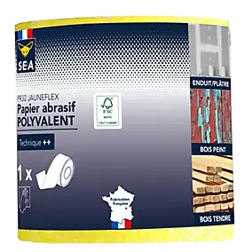 Feuille abrasive 93 mm x 5 m grain 80 en rouleau
