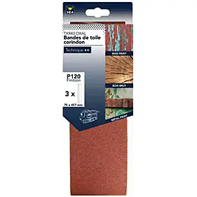 Bande abrasive pour ponçeuse grain 120 Sea L.45,7 x l.7,5 cm lot de 3 pièce(s)