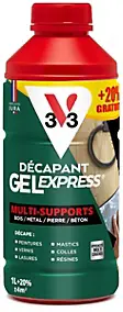 Décapant Gel Express V33 multi supports 1L + 20% gratuit