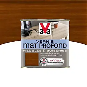 Vernis meubles et boiseries V33 Mat profond teck mat 0,5L