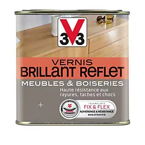 Vernis meubles et boiseries V33 Brillant reflet incolore brillant 0,25L