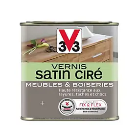 Vernis meubles et boiseries V33 Satin ciré incolore satin 0,5L