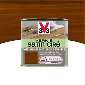 Vernis meubles et boiseries V33 Satin ciré teck satin 0,5L
