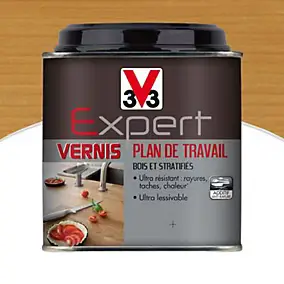 Vernis plan de travail bois V33 Expert chêne doré satin 0,5L
