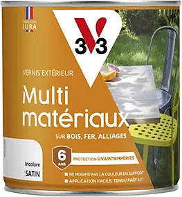 Vernis multi-matériaux extérieur incolore satin V33 0.5 L