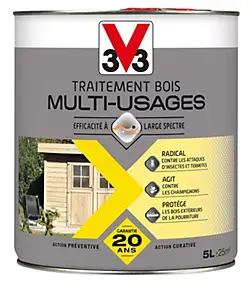 Traitement bois multi-usages incolore 5L V33