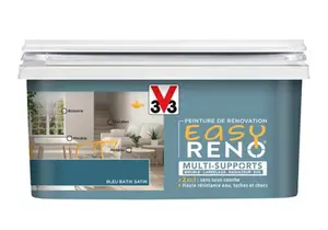 Peinture multi-supports 2en1 Satin 2 L Bleu batik