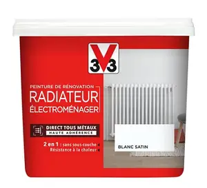 Peinture de rénovation radiateur et électroménager acrylique satin blanc 0,75 L