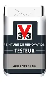 Testeur peinture de rénovation acrylique satin gris galet 50 ml
