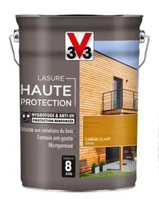 Lasure bois extérieur ton chêne clair satin 5 L