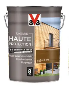 Lasure bois extérieur ton chêne doré satinée 5 L