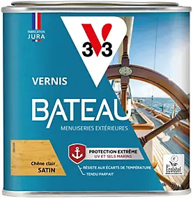 Vernis bois extérieur bateau V33 chêne clair satin 500ml