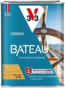 Vernis bois extérieur bateau V33 chêne clair satin 1l