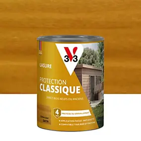 Lasure extérieure Haute Protection Protection Classique V33 chêne doré satin 750ml