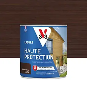 Lasure extérieure Haute Protection V33 chêne foncé satin 750ml