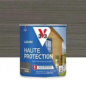 Lasure extérieure Haute Protection V33 gris anthracite satin 750ml