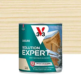 Lasure extérieure Haute Protection Solution Expert V33 incolore satin 750 ml