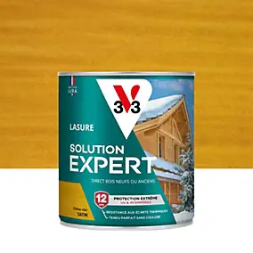 Lasure extérieure Haute Protection Solution Expert V33 chêne clair satin 750 ml