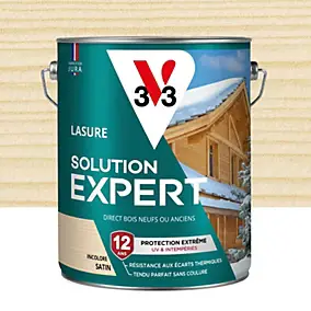Lasure extérieure Haute Protection Solution Expert V33 incolore satin 5 L