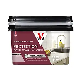 Vernis rénovation cuisine et bain V33 incolore satin 0,375L