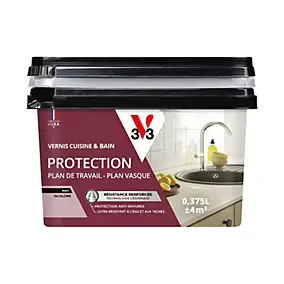 Vernis rénovation cuisine et bain V33 incolore mat 0,375L