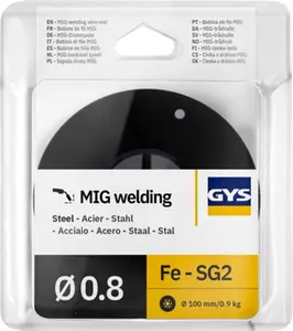 Fil MAG plein acier diamètre 0,8 mm bobine 0,9 kg