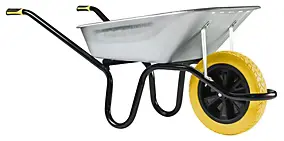 Brouette roue increvable Ø.400 mm cuve en acier galvanisé Aktiv Premium 100L Haemmerlin