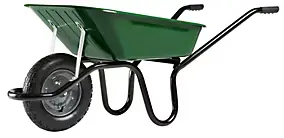 Brouette roue pneumatique Ø.380 mm, cuve en acier peint, capacité 100 L, Haemmerlin