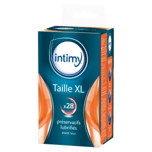 INTIMY Préservatifs lubrifiés taille XL x28 28 préservatifs
