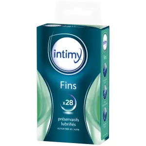 INTIMY Préservatifs fins lubrifiés 28 préservatifs