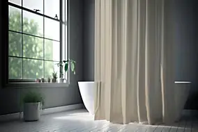 Rideau de douche 180X200 cm, beige, Future Home Ethnic