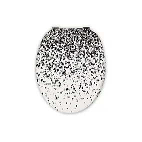 Abattant WC avec frein de chute, coloris noir, Dotty
